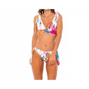 NEW SOAH women's ella bikini top in white floral